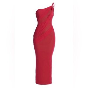 JLUXLABEL Alari One Shoulder Maxi Dress Red Size Small